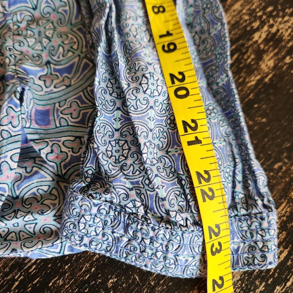 Talbots Women's Blouse Top Size XL Paisley Cotton Long Sleeve Boho - Picture 6 of 8
